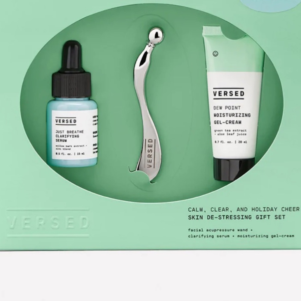 Versed SKIN DE-STRESSING GIFT SET - facial acupressure set - New in sealed box